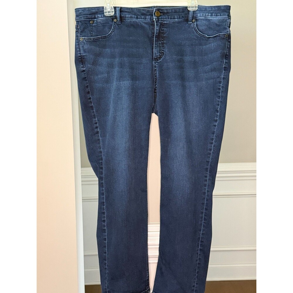 Talbots Flawless Five Pocket Straight Leg Medium Wash Sz 18 Women's Petite - Picture 1 of 6
